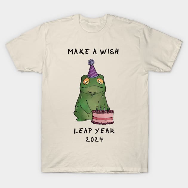 Make a Wish! Leap Year 2024 T-Shirt by Underdog Artstudio